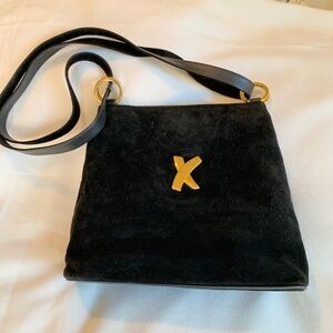 Vintage Paloma Picasso Suede Shoulder Bag